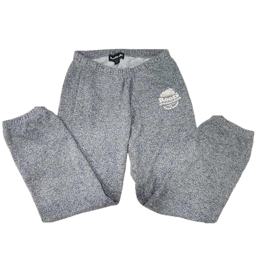 Roots Gray Track Pants with Elastic Waistband and Logo